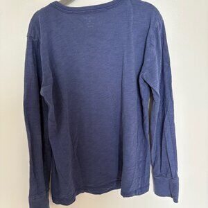 J Crew Crewcuts "Harrison County - Phys Ed 534" long sleeve blue shirt